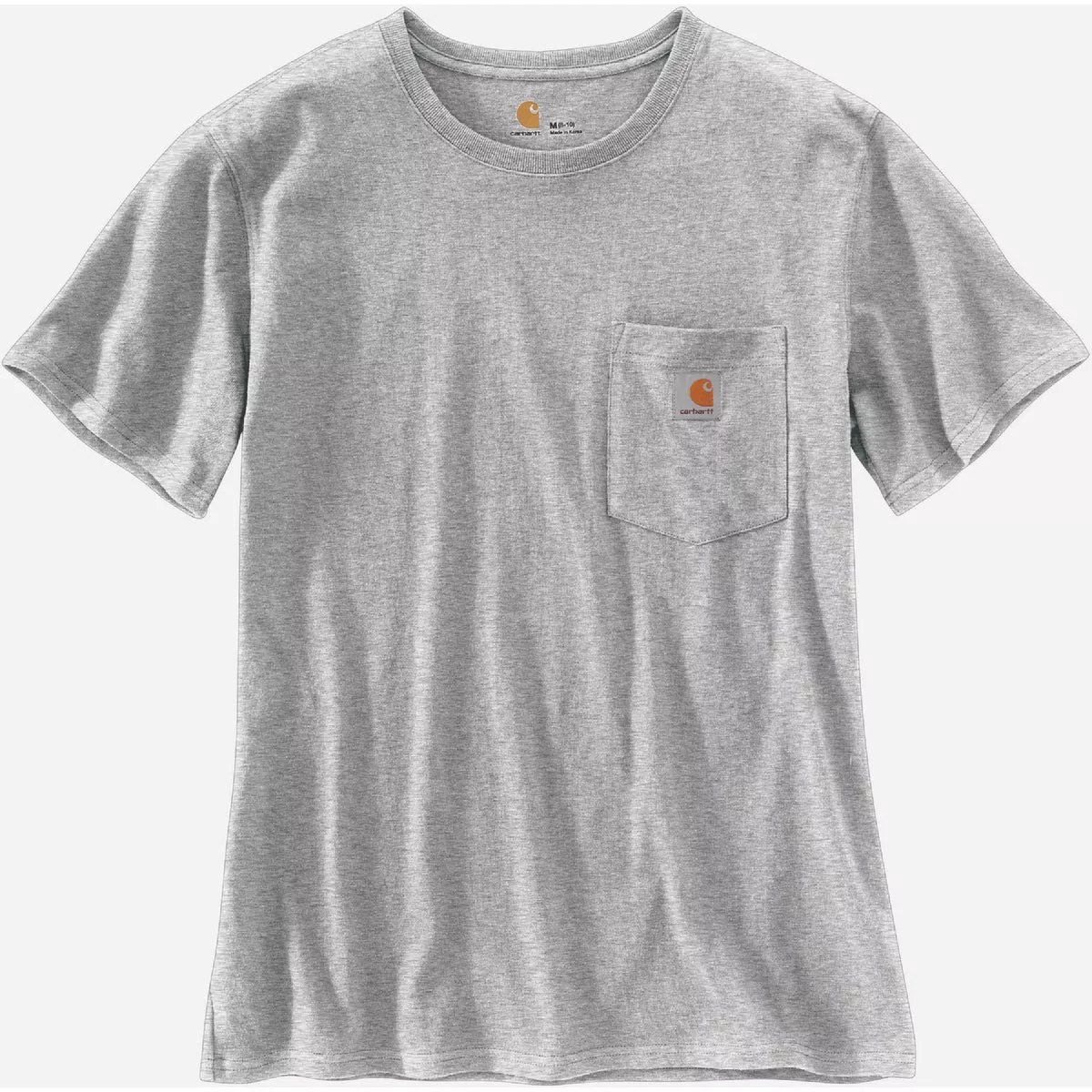 Carhartt Women's Medium Regular Heather Gray Heavyweight Short Sleeve Pocket T-Shirt, Loose Fit