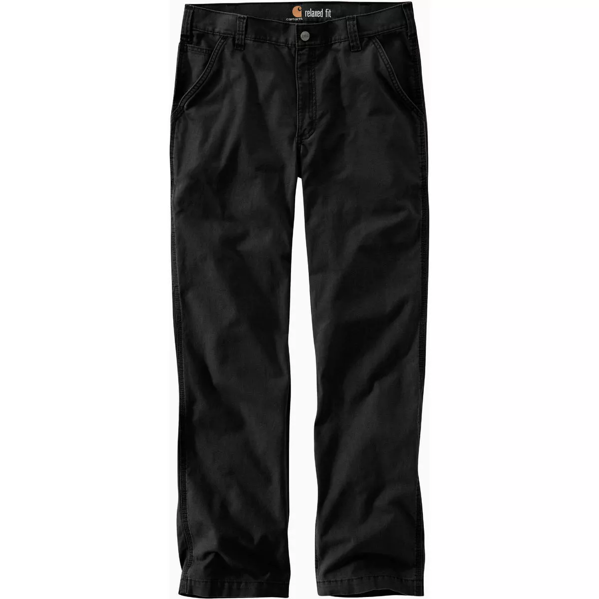 Carhartt Rugged Flex Men's 33x32 Black Canvas Work Pants, Relaxed Fit