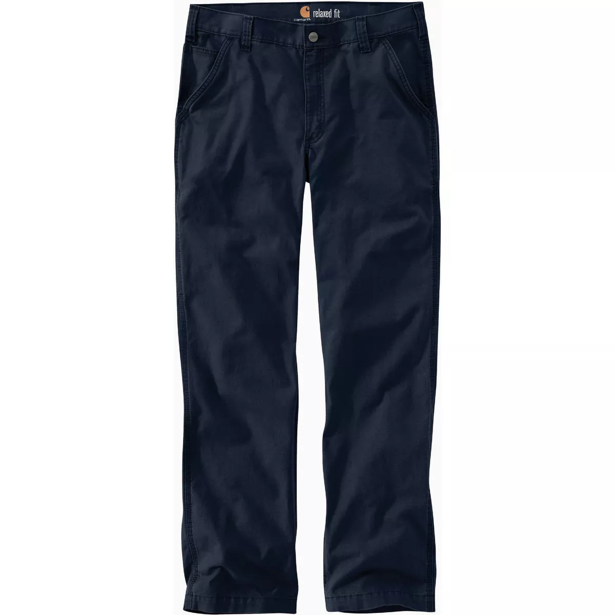 Carhartt Rugged Flex Men's 30x34 Navy Canvas Work Pants, Relaxed Fit