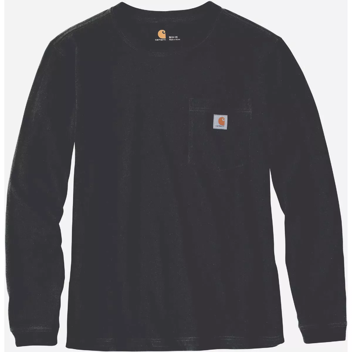 Carhartt Women's XXL Regular Black Heavyweight Long Sleeve Pocket T-Shirt, Loose Fit