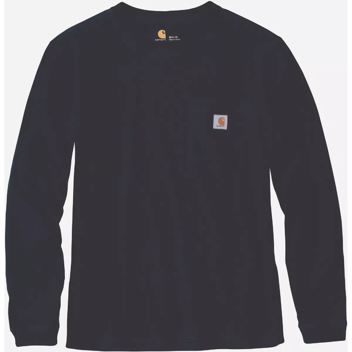 Carhartt Women's Small Regular Navy Heavyweight Long Sleeve Pocket T-Shirt, Loose Fit