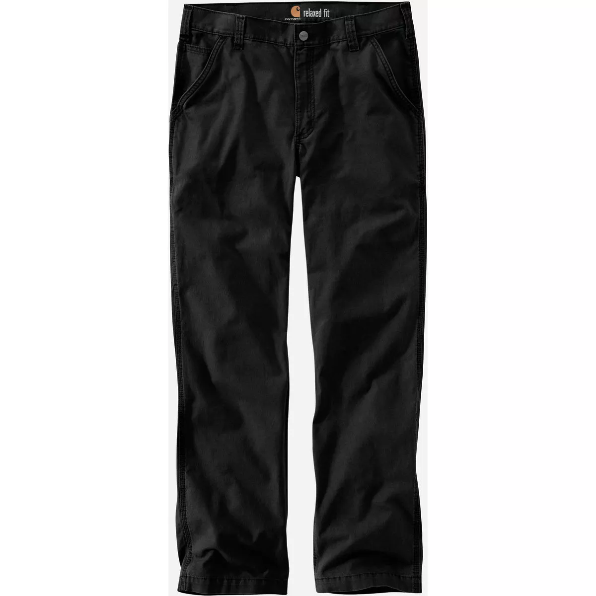 Carhartt Rugged Flex Men's 50x30 Black Canvas Work Pants, Relaxed Fit