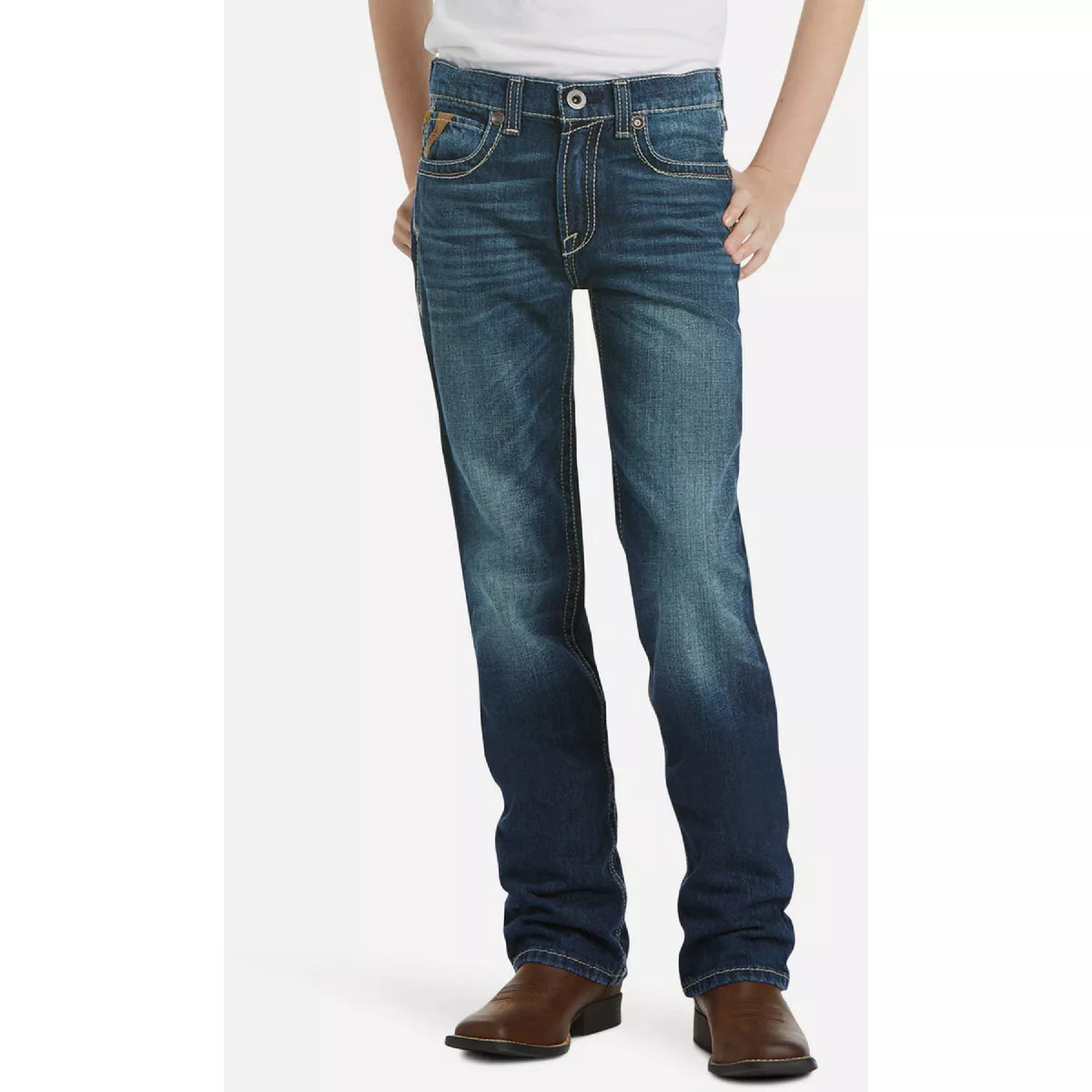 Ariat Boy's 10 Regular Cyclone Boundary Stackable Straight Leg Jean, Slim Fit