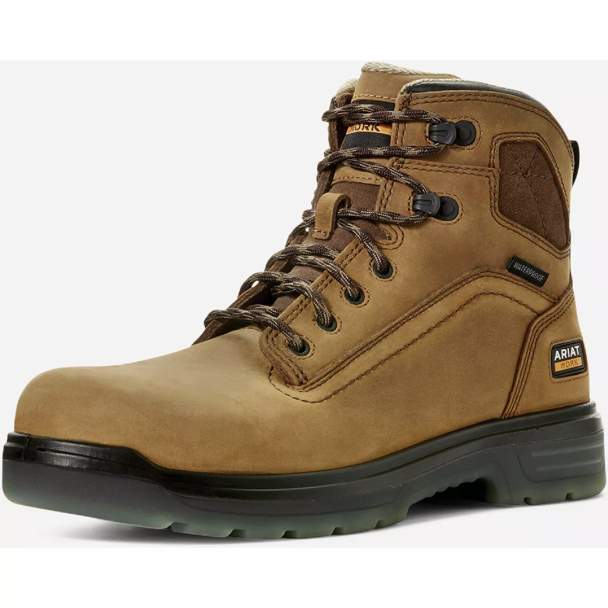 Ariat Men's Aged Bark Turbo 6 In. Waterproof Carbon Toe Work Boot, Size 9.5 Medium