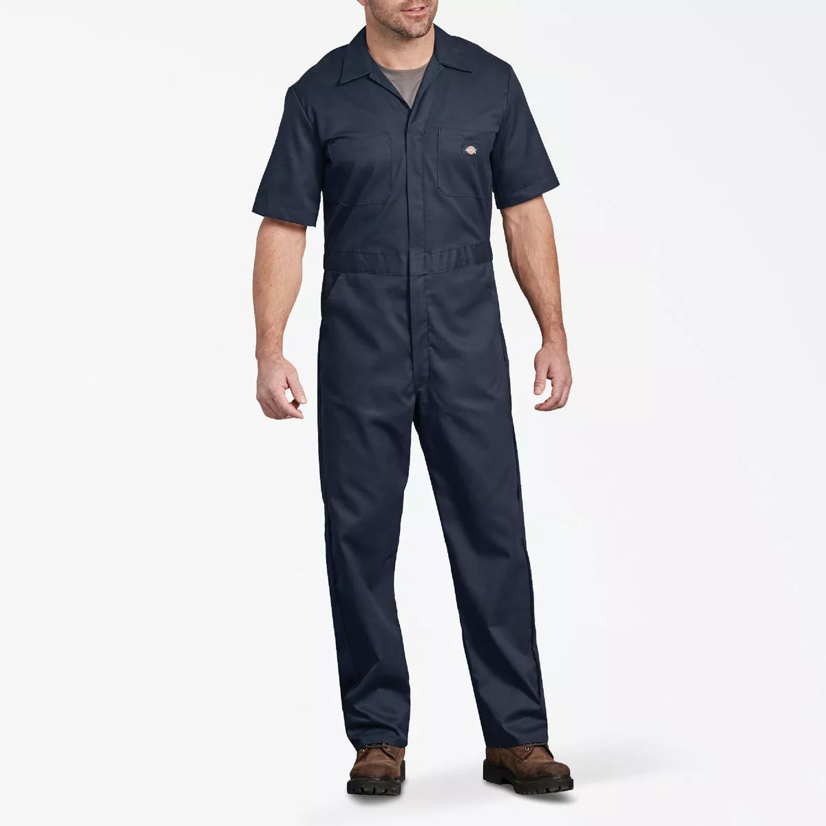 Dickies FLEX Men's 2X Short Dark Navy Short Sleeve Coveralls