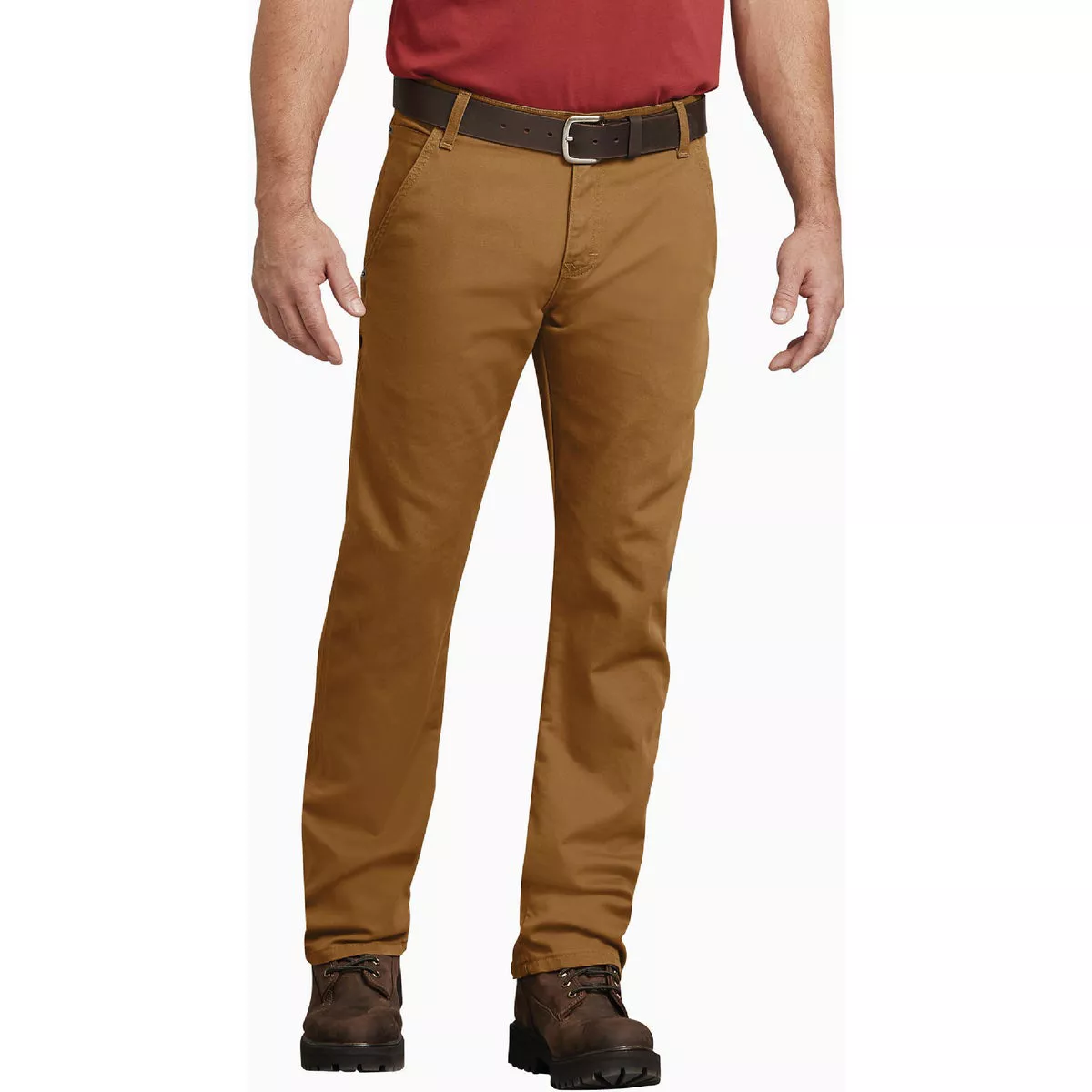 Dickies Men's 38x32 Stonewashed Brown Duck Regular Fit Straight Leg Duck Carpenter Pants