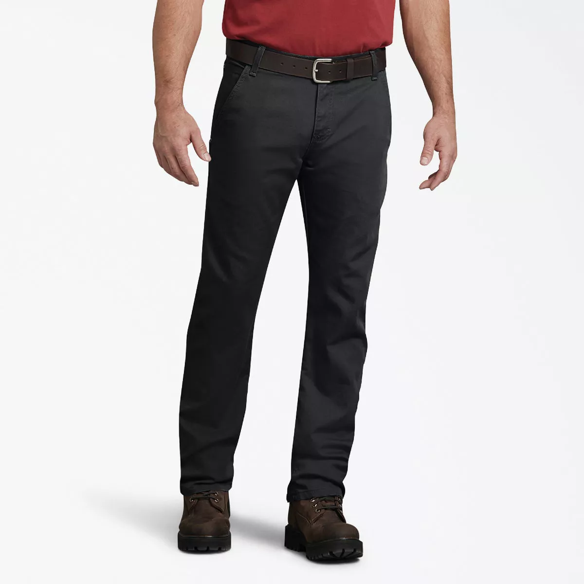 Dickies Men's 42x32 Stonewashed Black Regular Fit Straight Leg Duck Carpenter Pants