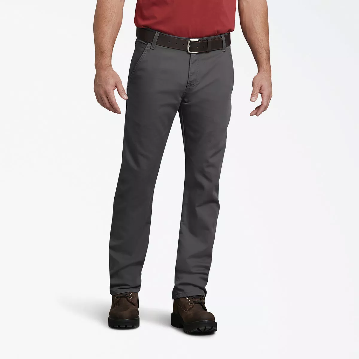 Dickies Men's 34x32 Stonewashed Gray Regular Fit Straight Leg Duck Carpenter Pants