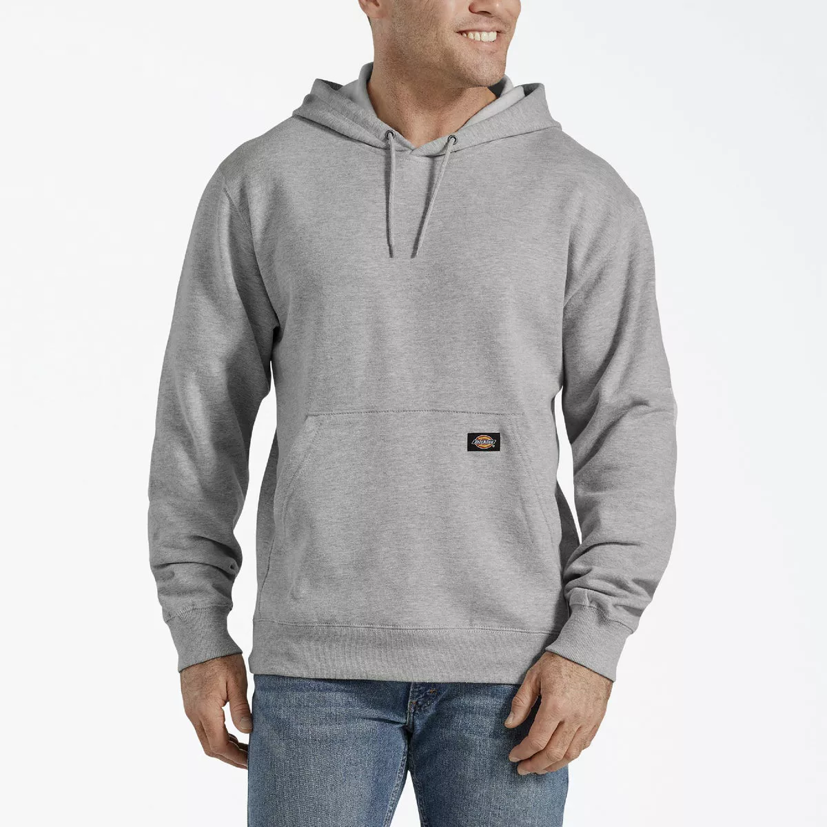 Dickies Men's Large Tall Heather Gray Midweight Fleece Hoodie