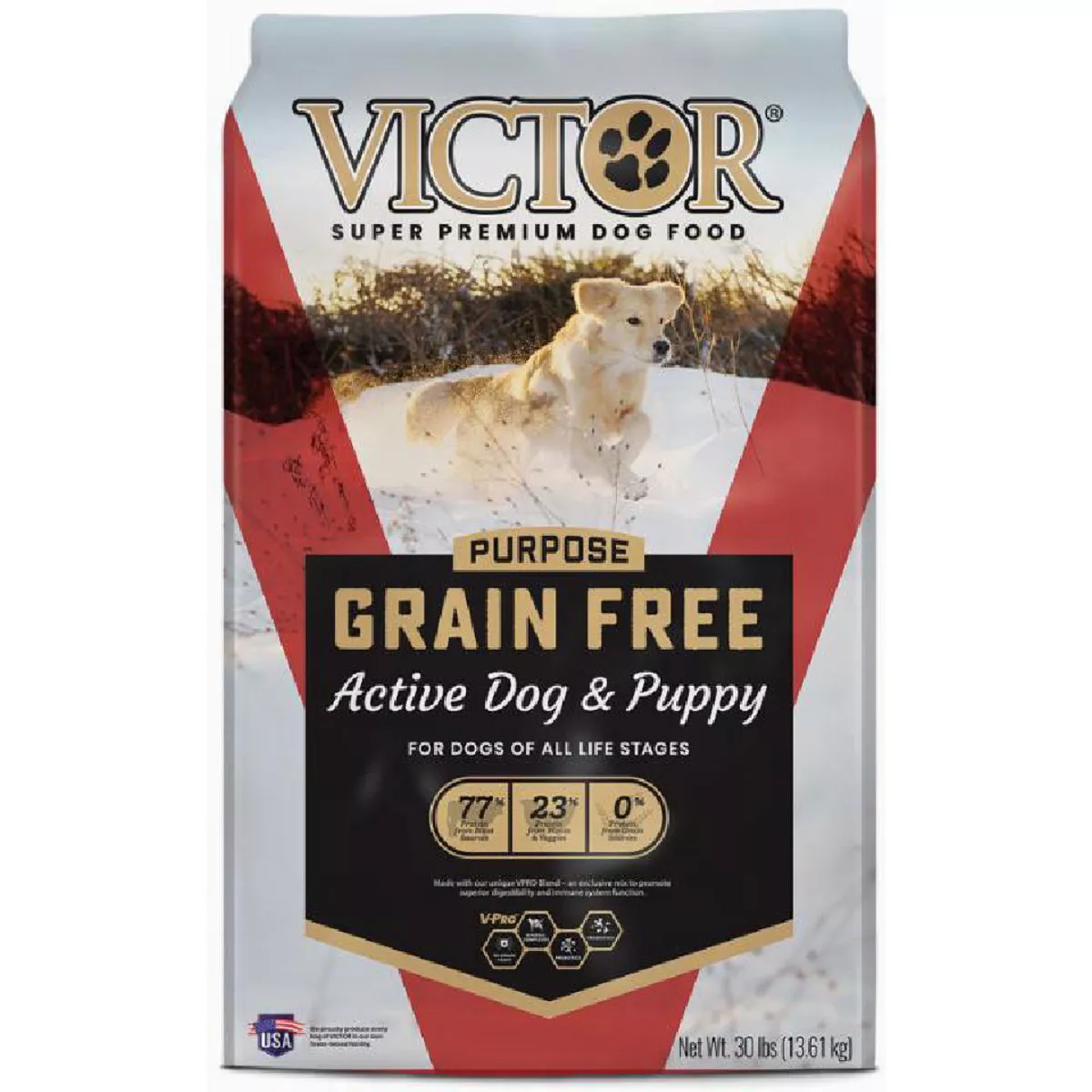 Victor Purpose Grain Free 30 Lb. Active Dog & Puppy Dry Dog Food for Dogs of All Life Stages