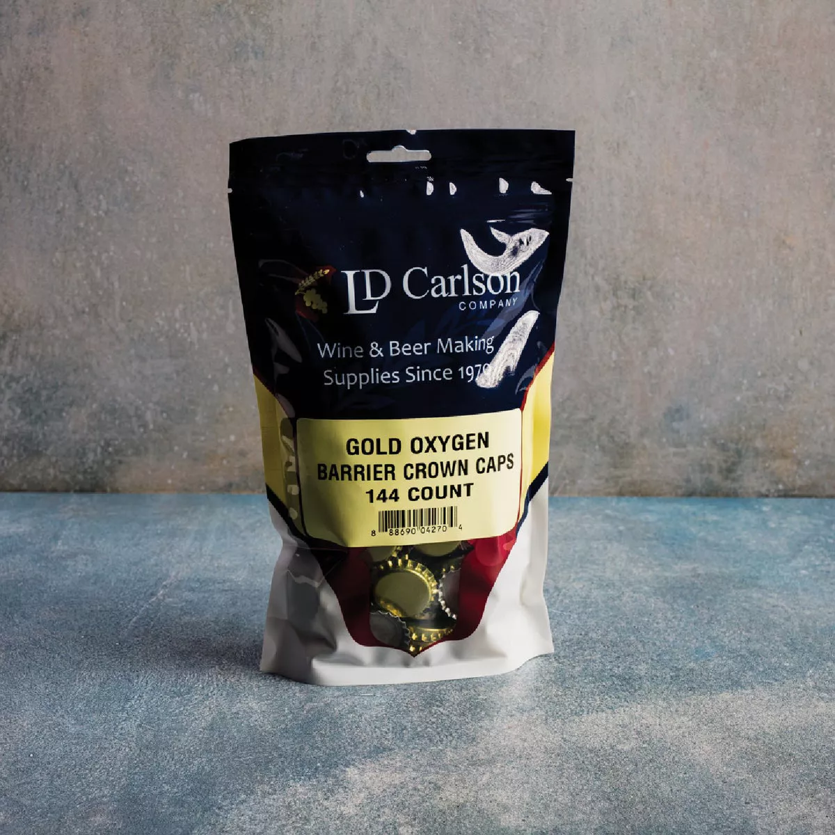 LD Carlson Gold Crown Bottle Caps (144-Count)