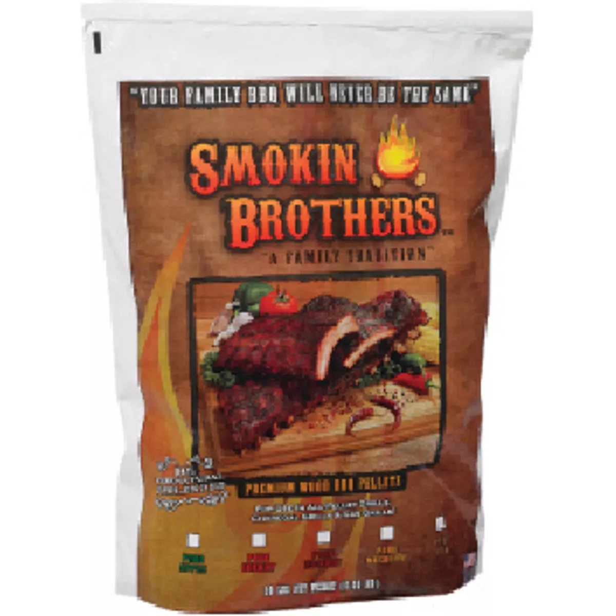 Smokin Brothers 20 Lb. Pure Apple/Hickory Wood Pellets