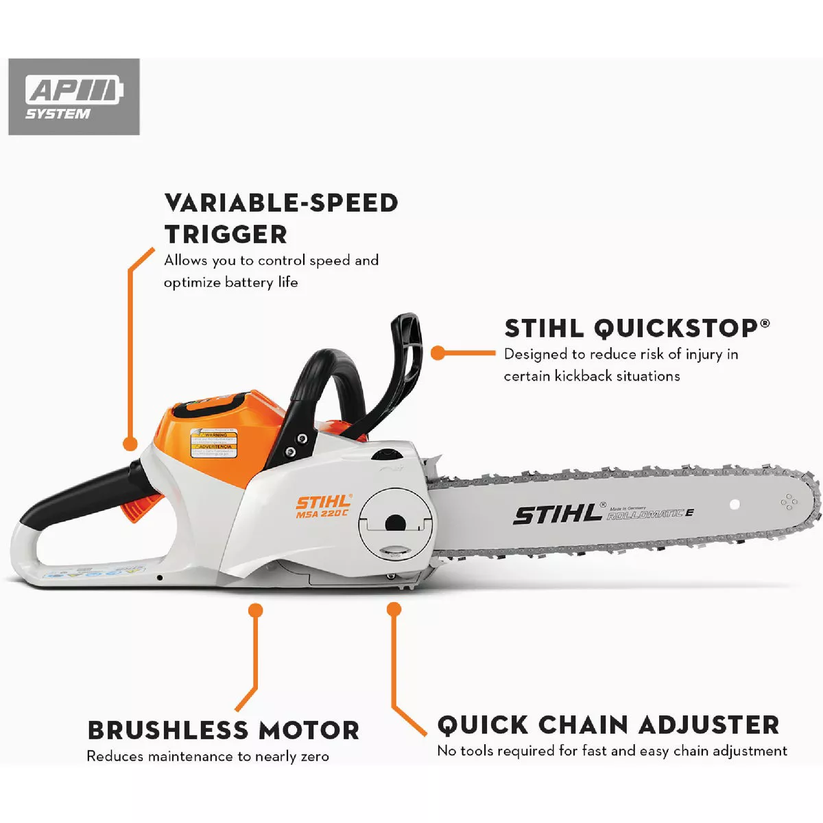 STIHL MSA 220 C-B 18 In. Cordless Chainsaw (Tool Only) - photo 3