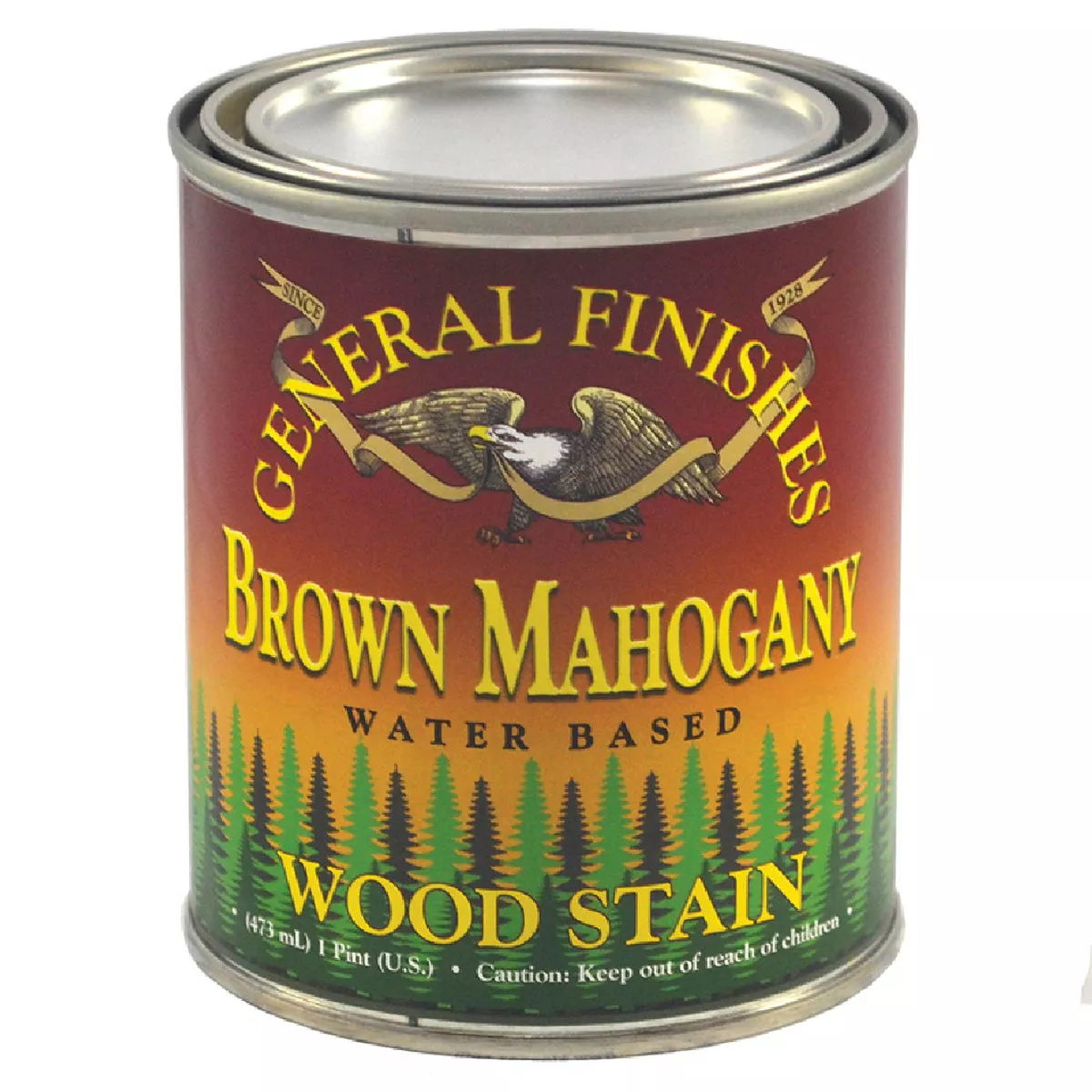 General Finishes Water Based Brown Mahogany Interior Stain, 1 Pt., 196-382
