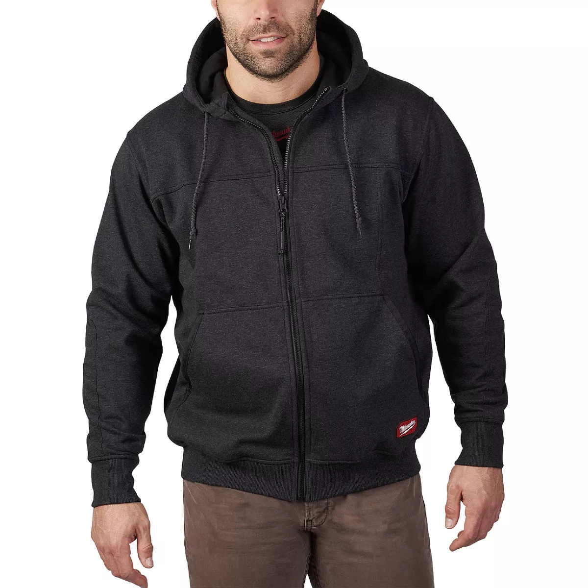 Milwaukee No Days Off Medium Black Unisex Full Zip Hooded Sweatshirt