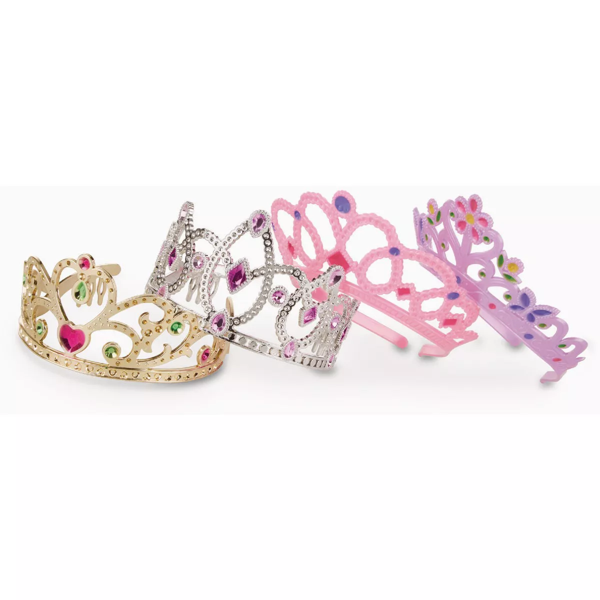 Melissa & Doug Plastic Dress-Up Tiaras (4-Pack)