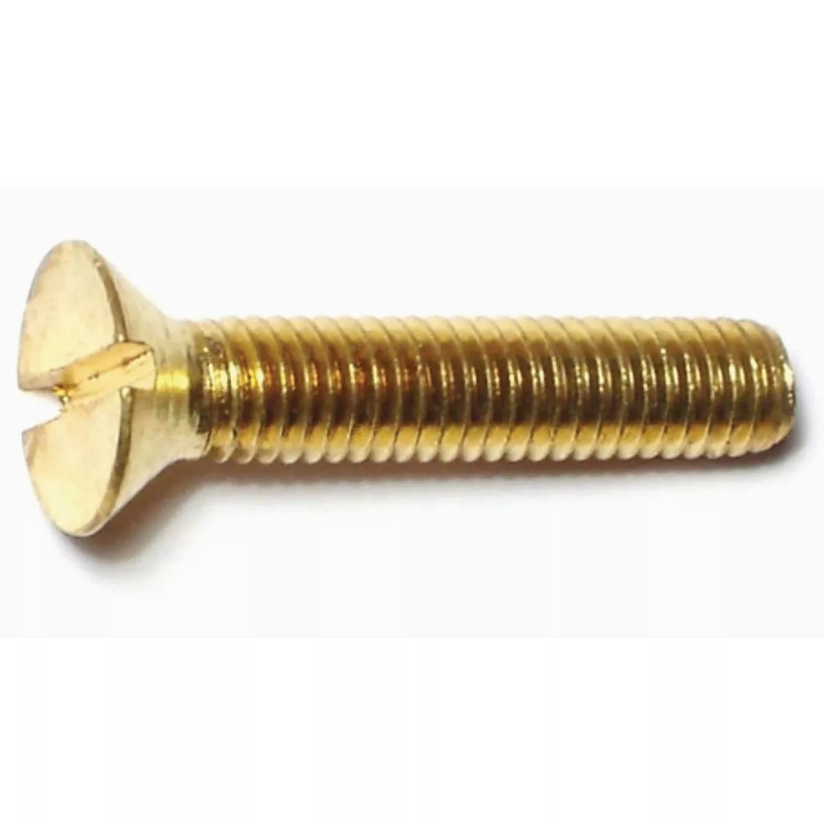 Midwest Fastener #10-32 x 1 In. Brass Fine Thread Slotted Flat Head Machine Screws