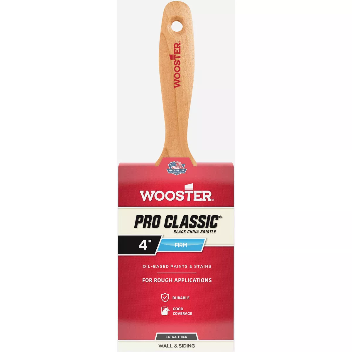 Wooster 4 In. Black Bristle Wall Brush