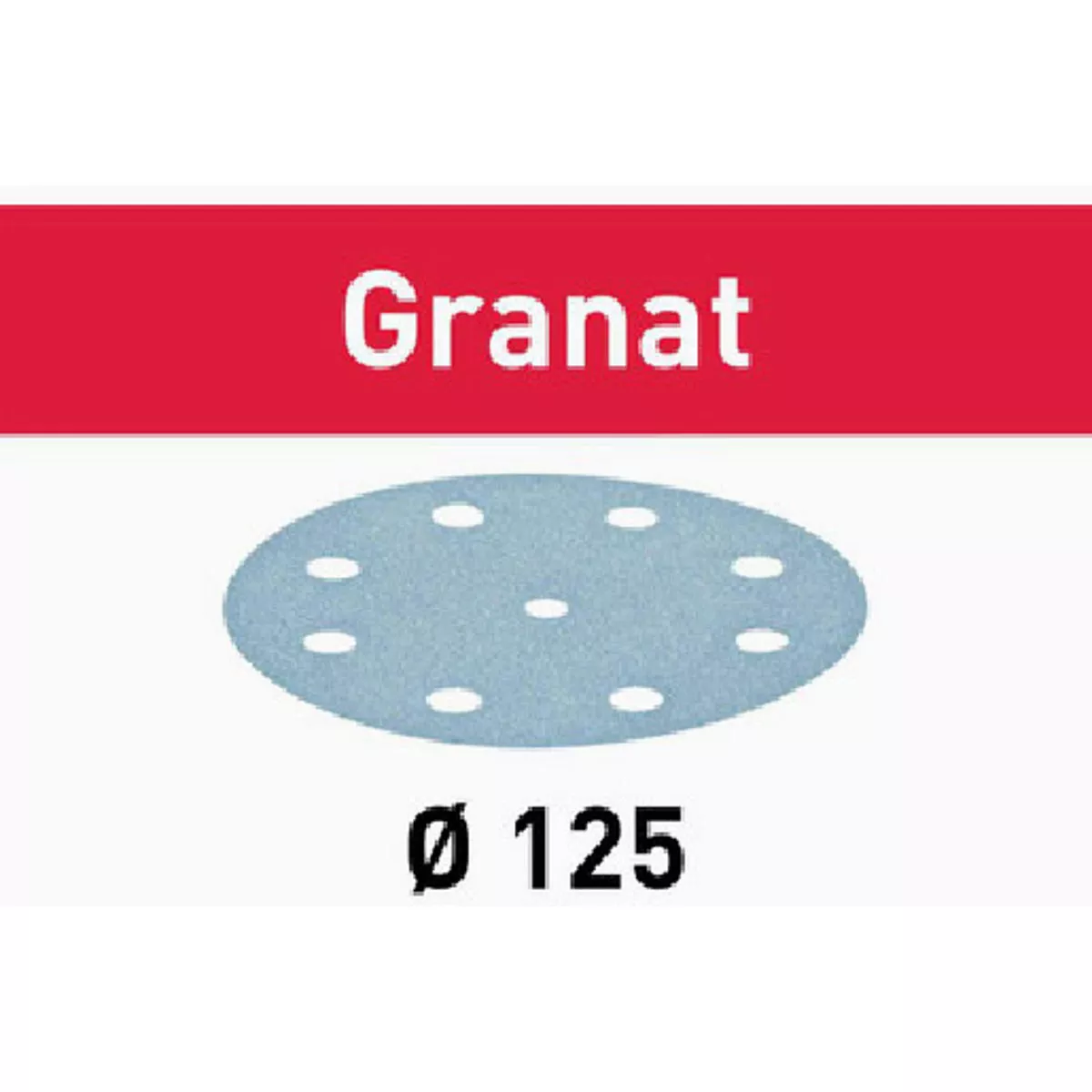 Festool STF D125/8 P80GR/50 Granat Vented Sanding Disc (50-Pack)