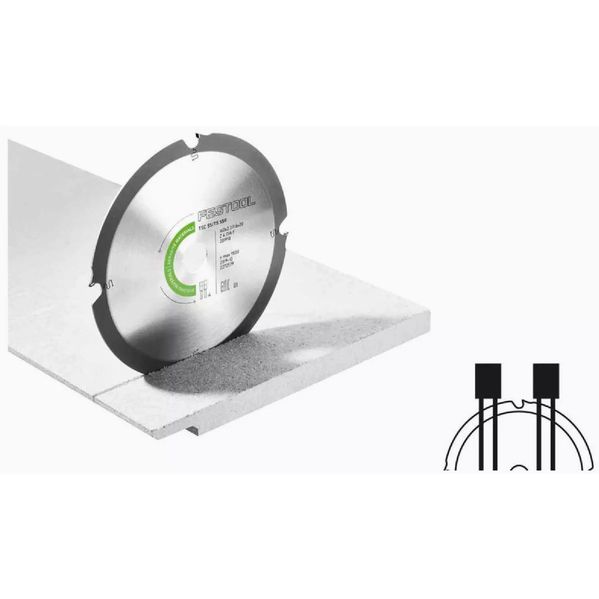 Festool 160 2x20 Abrasive Materials Diamond Saw Blade