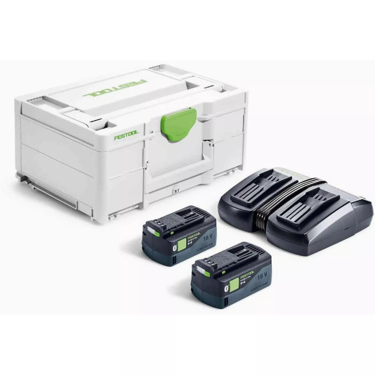 Festool 18V SYS 18V 2x5,0/TCL 6 DUO Energy Set with (2) 5.0 Ah Batteries & Rapid Charger-