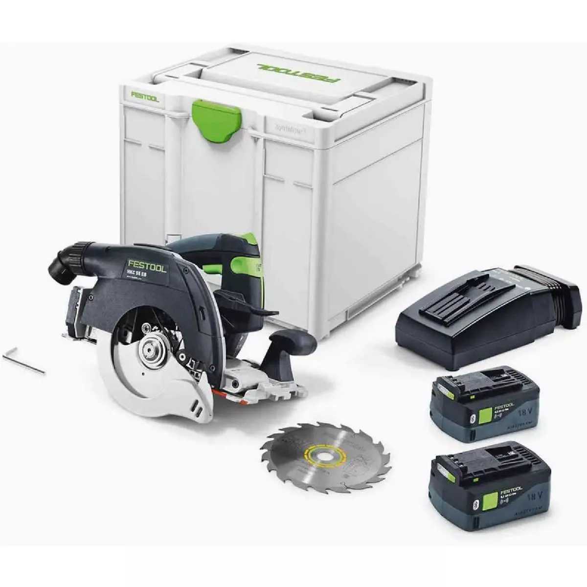 Festool HKC 55 5,0 EBI-F-Plus Cordless Carpentry Saw Kit with (2) 5.0 Ah Batteries & Charger