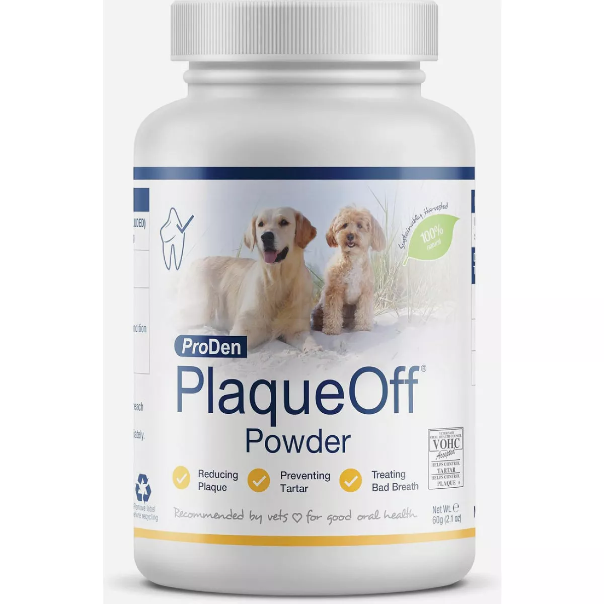 ProDen PlaqueOff 180g Dental Powder for Dogs & Cats