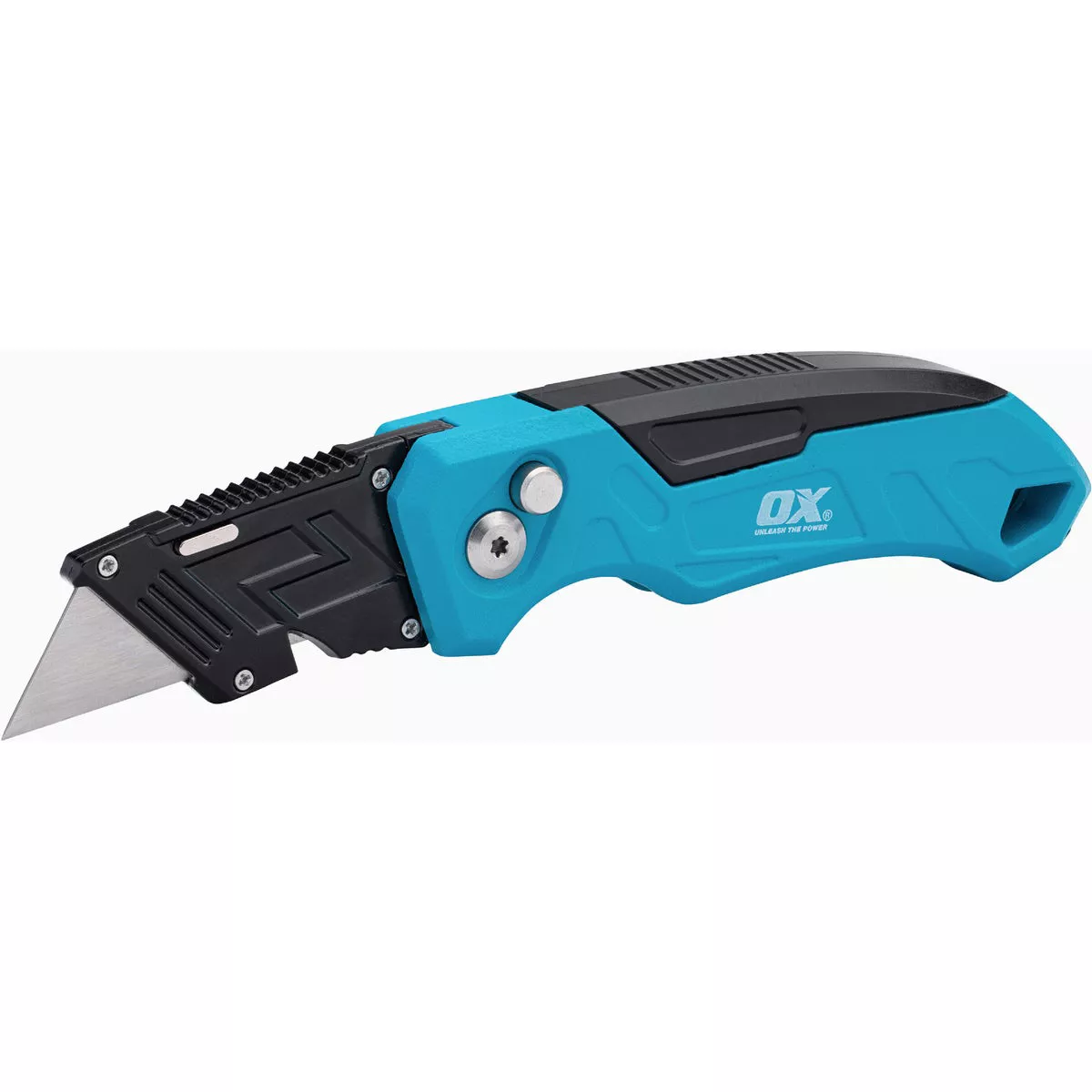 Ox Pro Heavy-Duty Fixed Blade Folding Utility Knife with (3) Blades ...