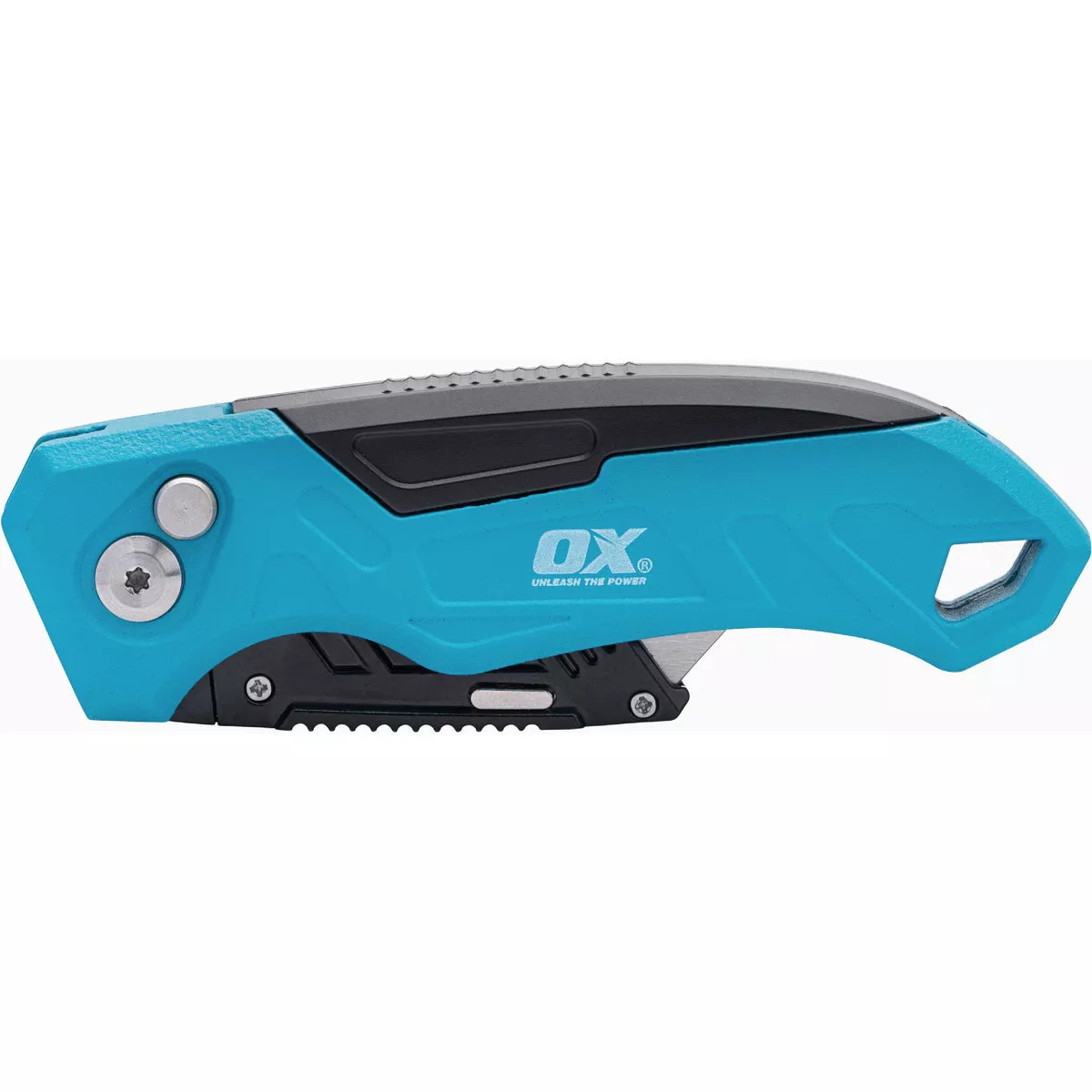 Ox Pro Heavy-Duty Fixed Blade Folding Utility Knife with (3) Blades ...