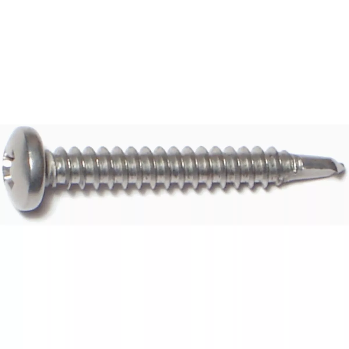Midwest Fastener #8-18 x 1-1/4 In. 410 Stainless Steel Phillips Pan Head Self-Drilling Screws (100 Ct.)