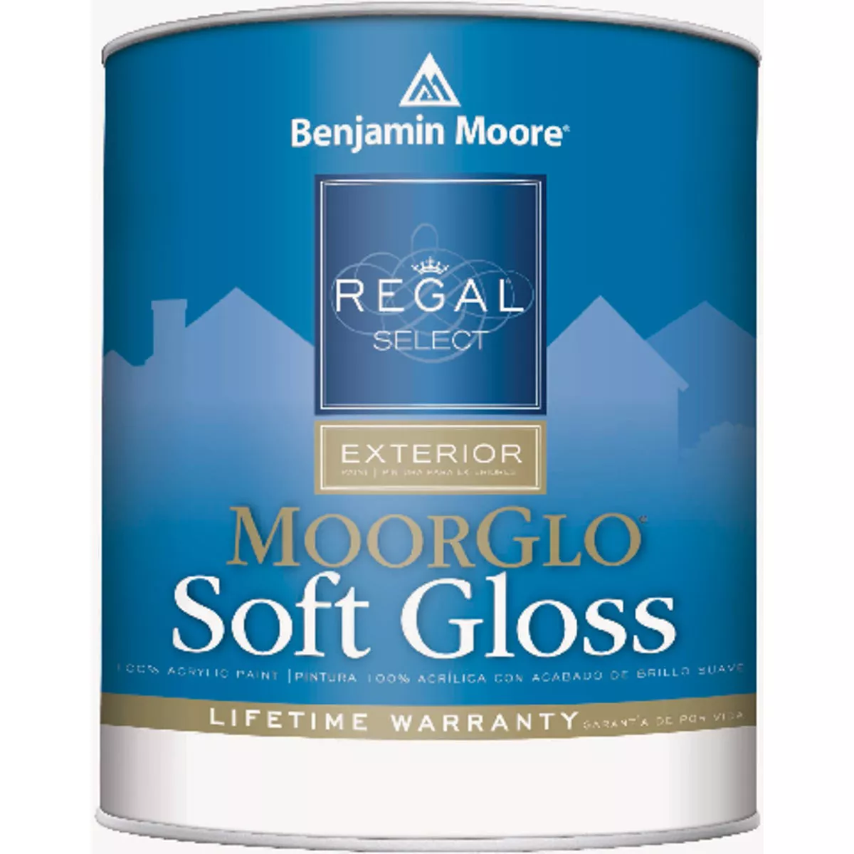 Benjamin Moore Regal Select Moorglo Acrylic Latex Soft Gloss Exterior House Paint, Pastel Base, 1 Qt.