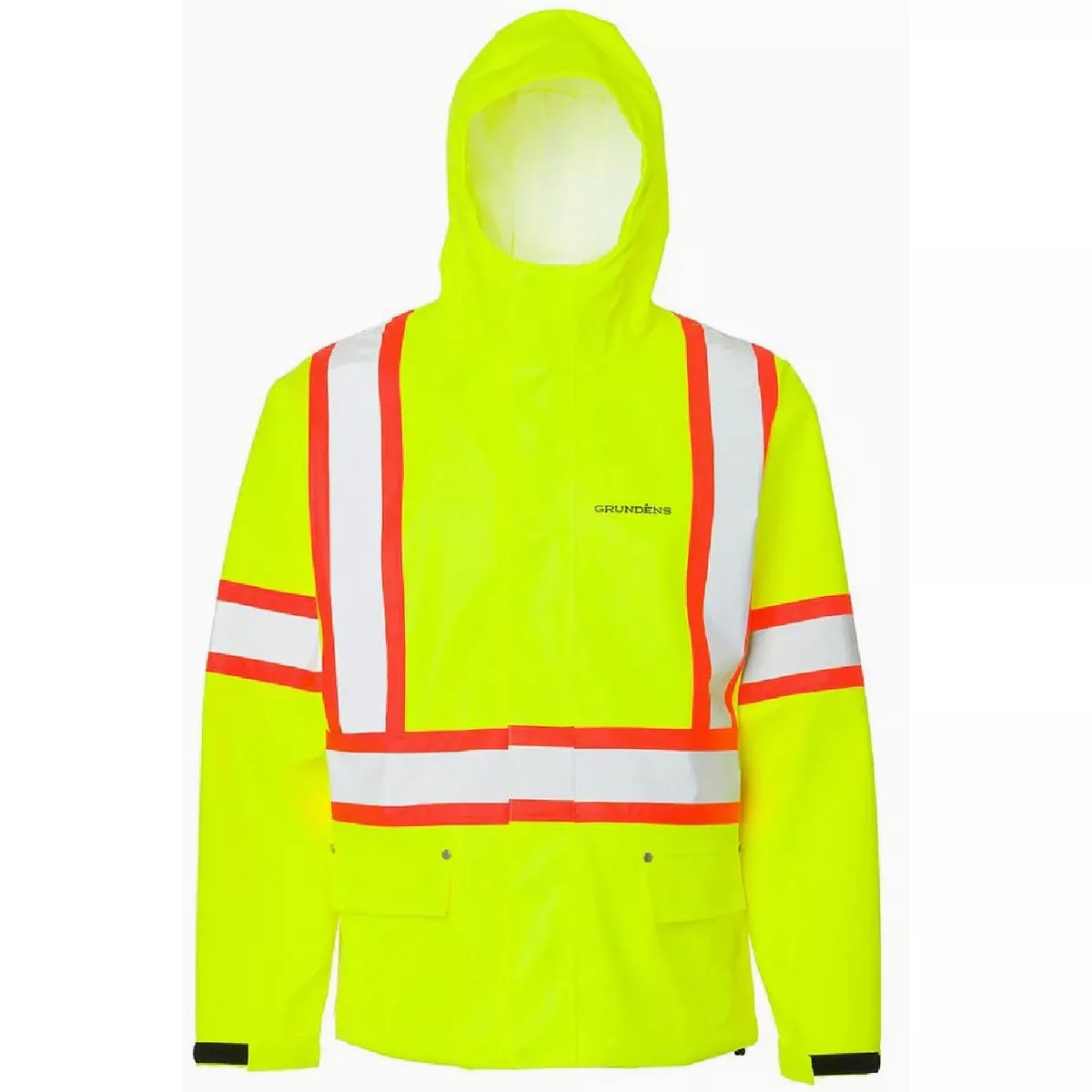 Grundens Men's 3XL Hi Vis Yellow Hooded Neptune CSA Jacket