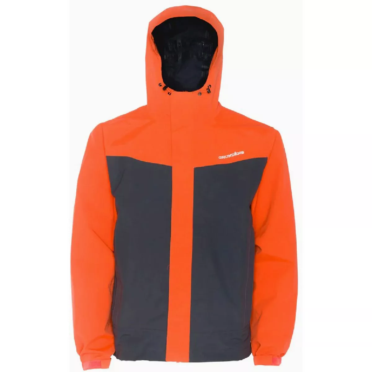 Grundens Men's XL Orange/Gray Hooded Full Share Jacket