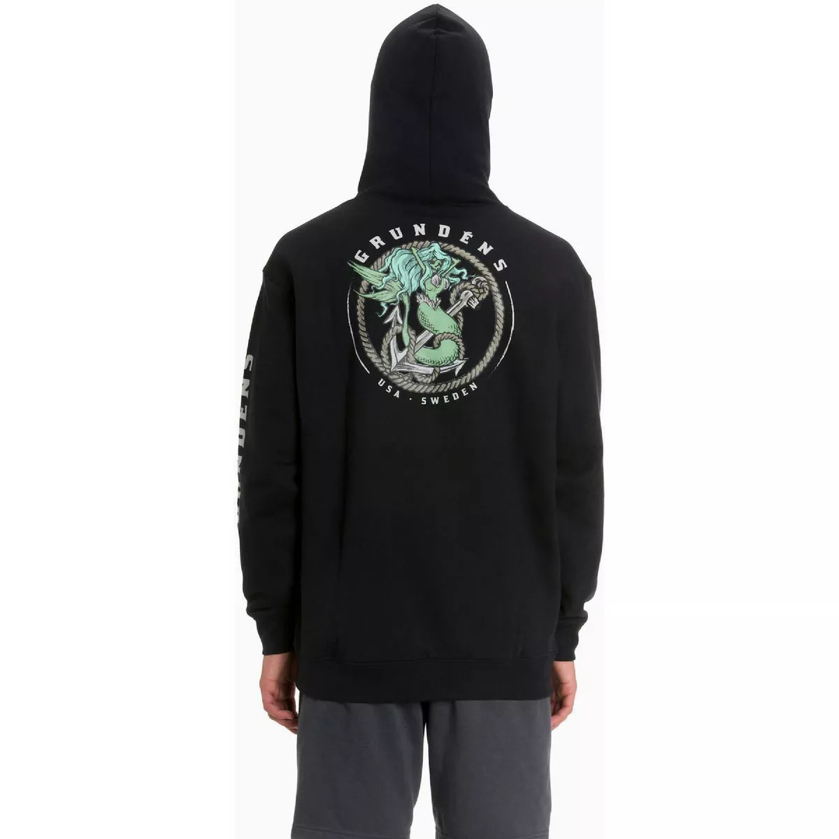 Grundens X-Large Black Mermaid Pullover Hooded Sweatshirt - photo 3