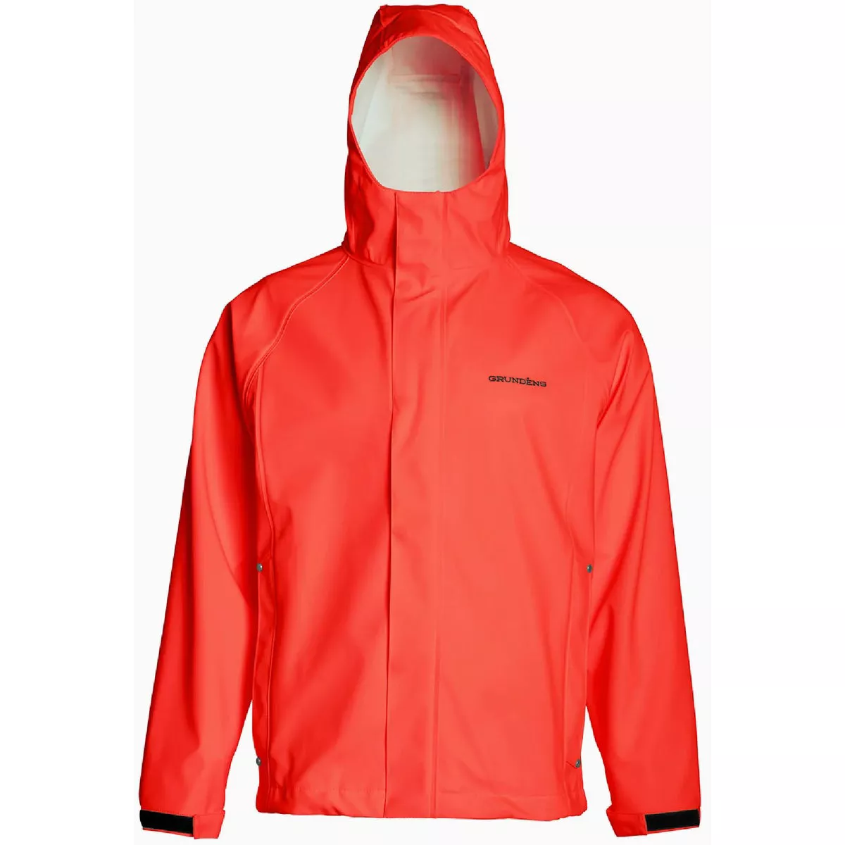 Grundens Men's Large Orange Neptune 319 Commercial Hooded Fishing Jacket