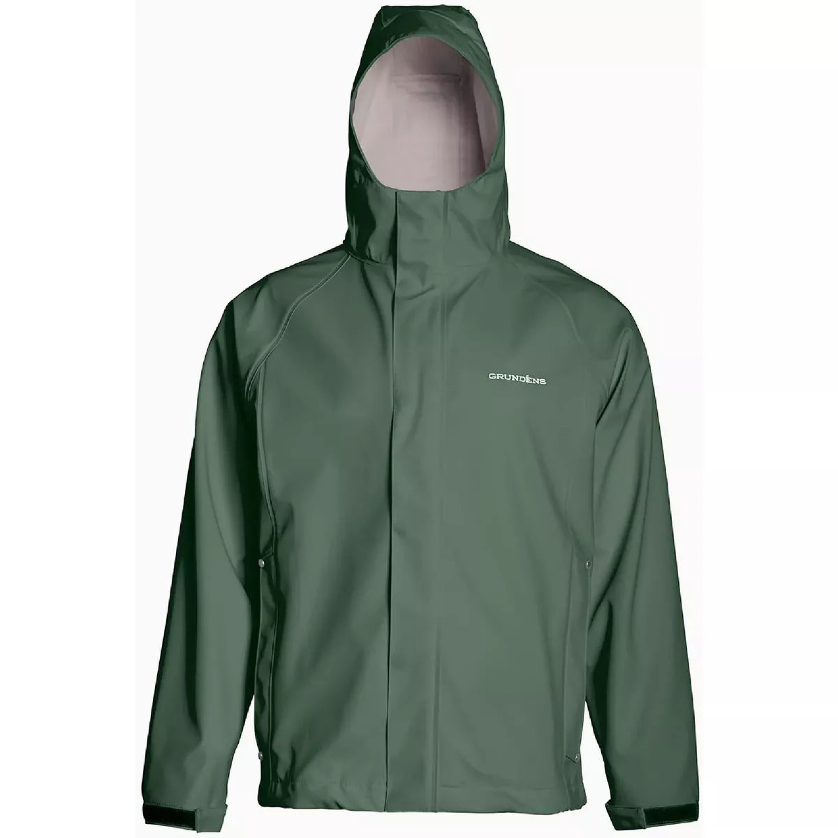 Grundens Men's Large Green Neptune 319 Commercial Hooded Fishing Jacket