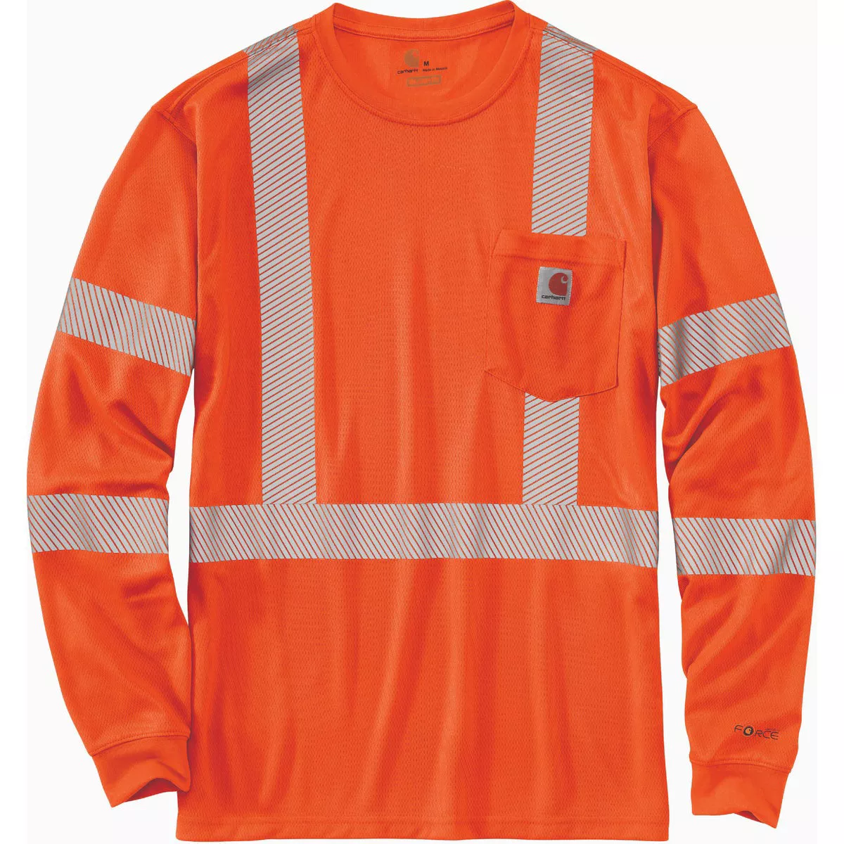 Carhartt Force Men's Class 3 2XL Tall Brite Orange High-Visibility Long Sleeve Safety T-Shirt