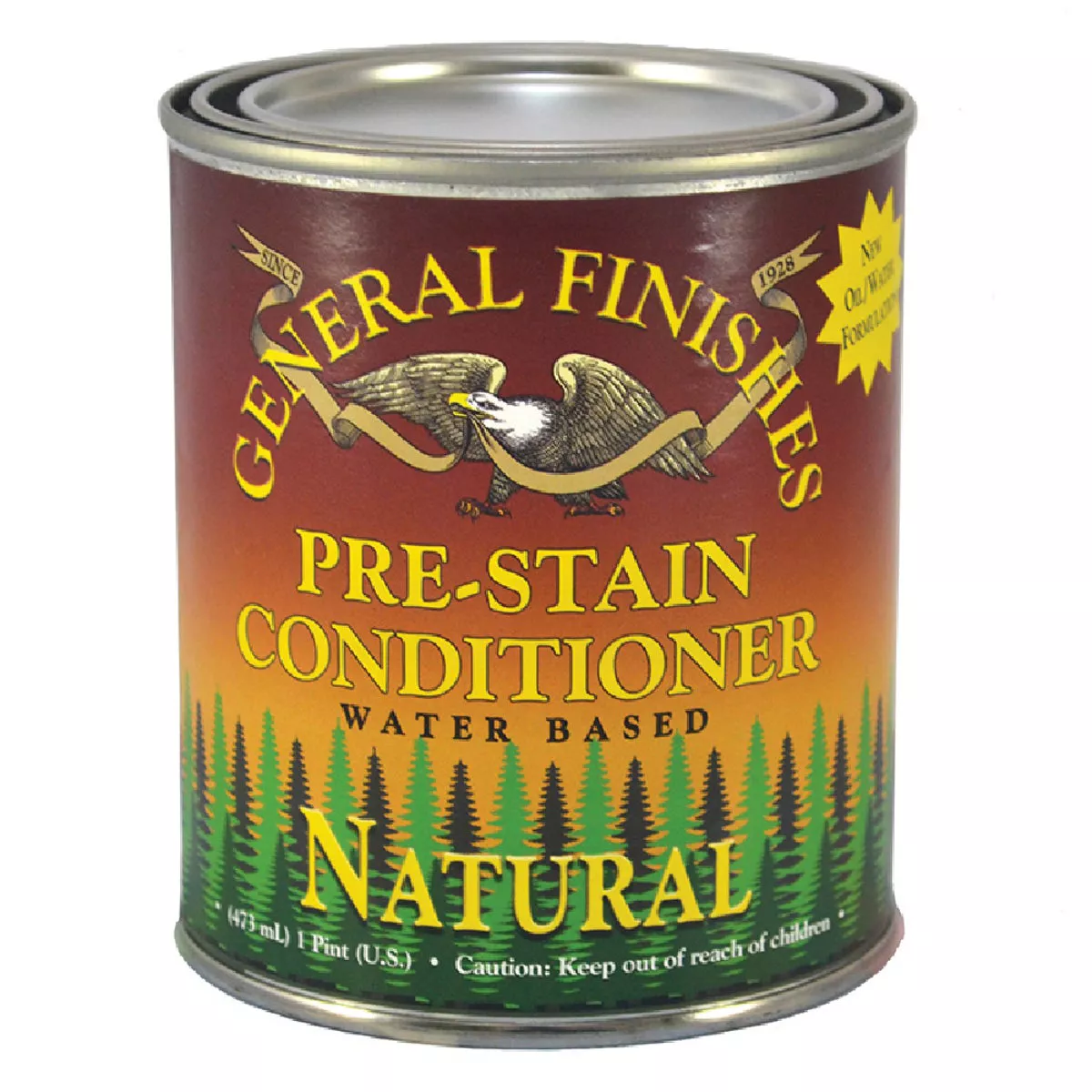 General Finishes Water Based Pre-Stain Conditioner Natural Interior Stain, 1 Pt., 196-397