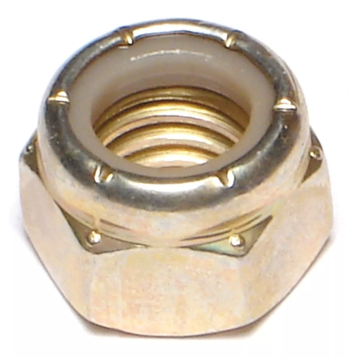 Midwest Fastener 7/16 In.-14 Zinc Plated Grade 8 Steel Coarse Thread Nylon Insert Lock Nuts (5 Ct.)-