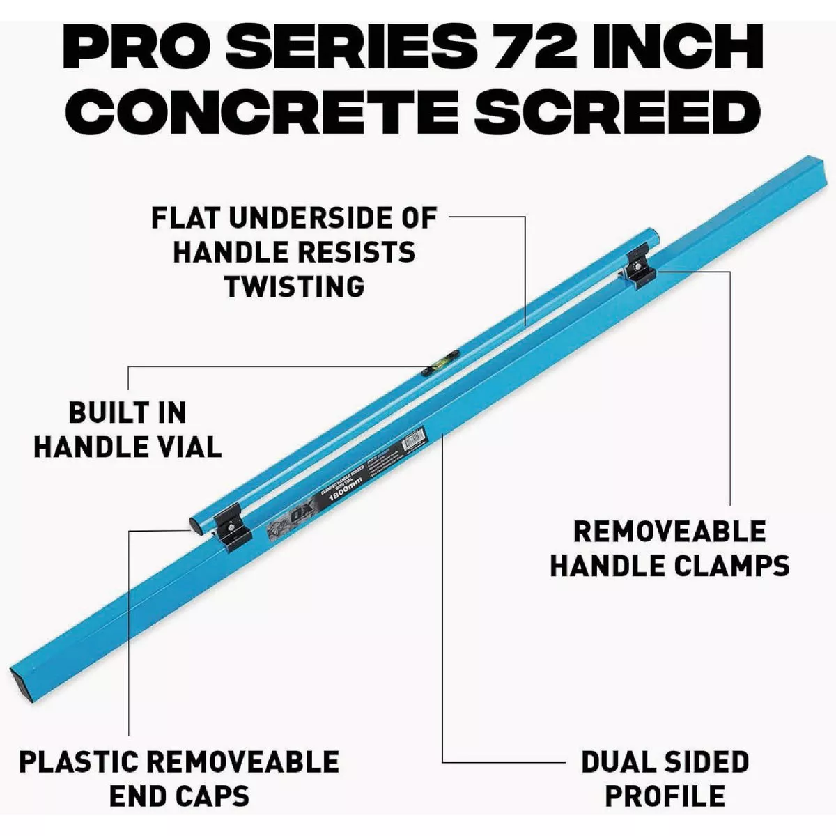 Ox Pro 72 In. Concrete Screed with Vial - photo 4