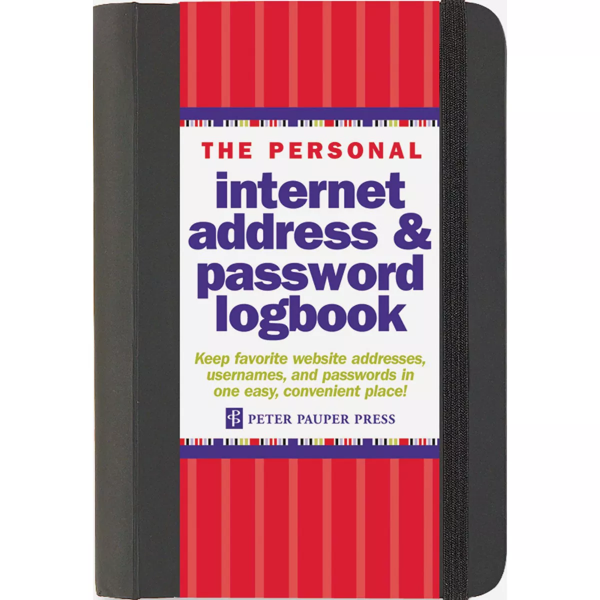 Peter Pauper Black The Personal Internet Address & Password Logbook