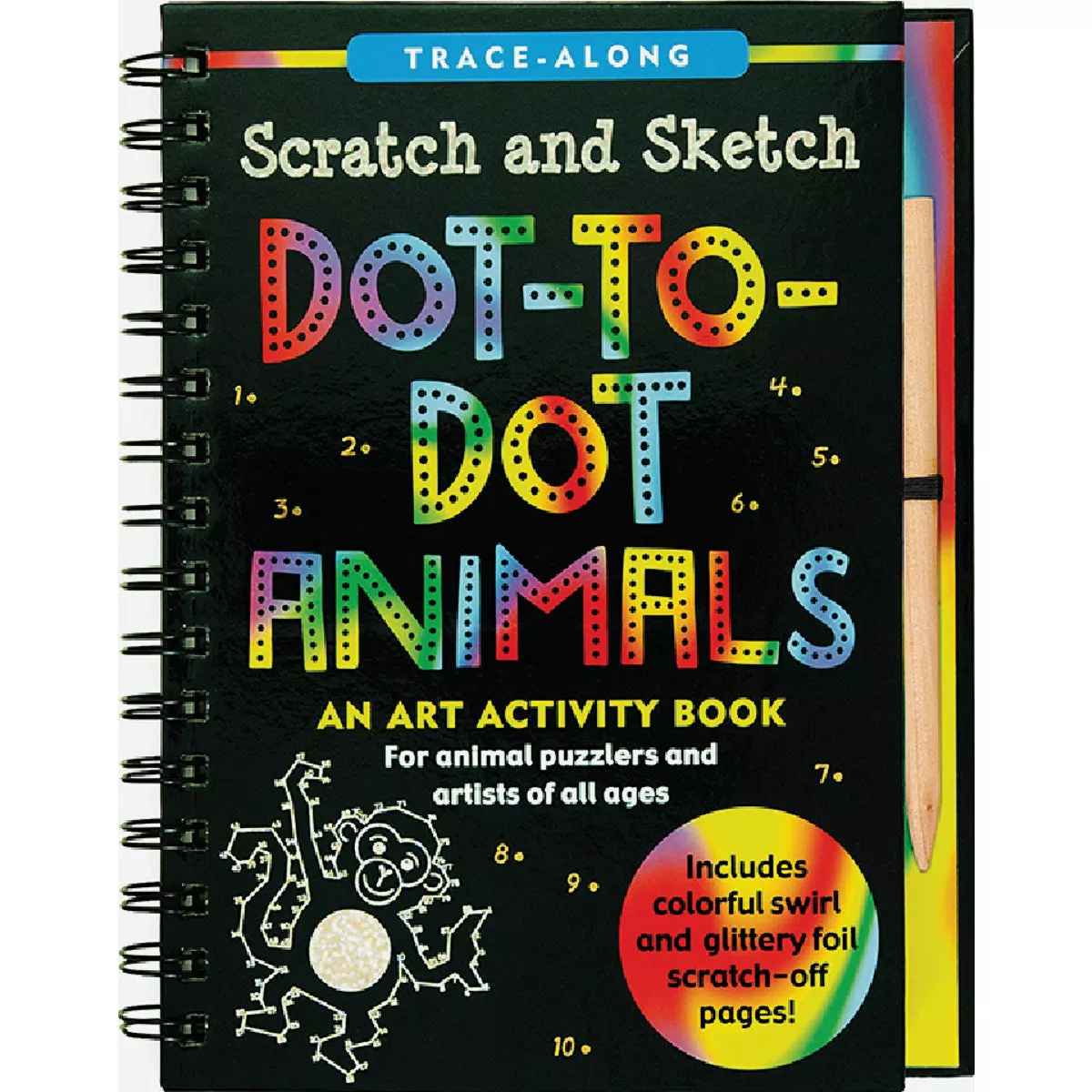 Peter Pauper Dot-to-Dot Animals Scratch and Sketch Activity Book