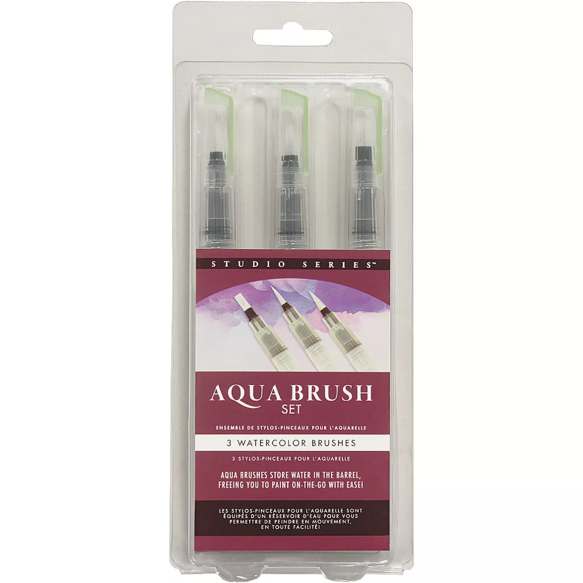 Peter Pauper Studio Series Aqua Brushes (3-Piece)