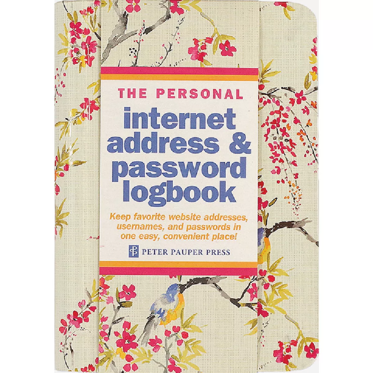 Peter Pauper Blossoms & Bluebirds Internet Address & Password Logbook