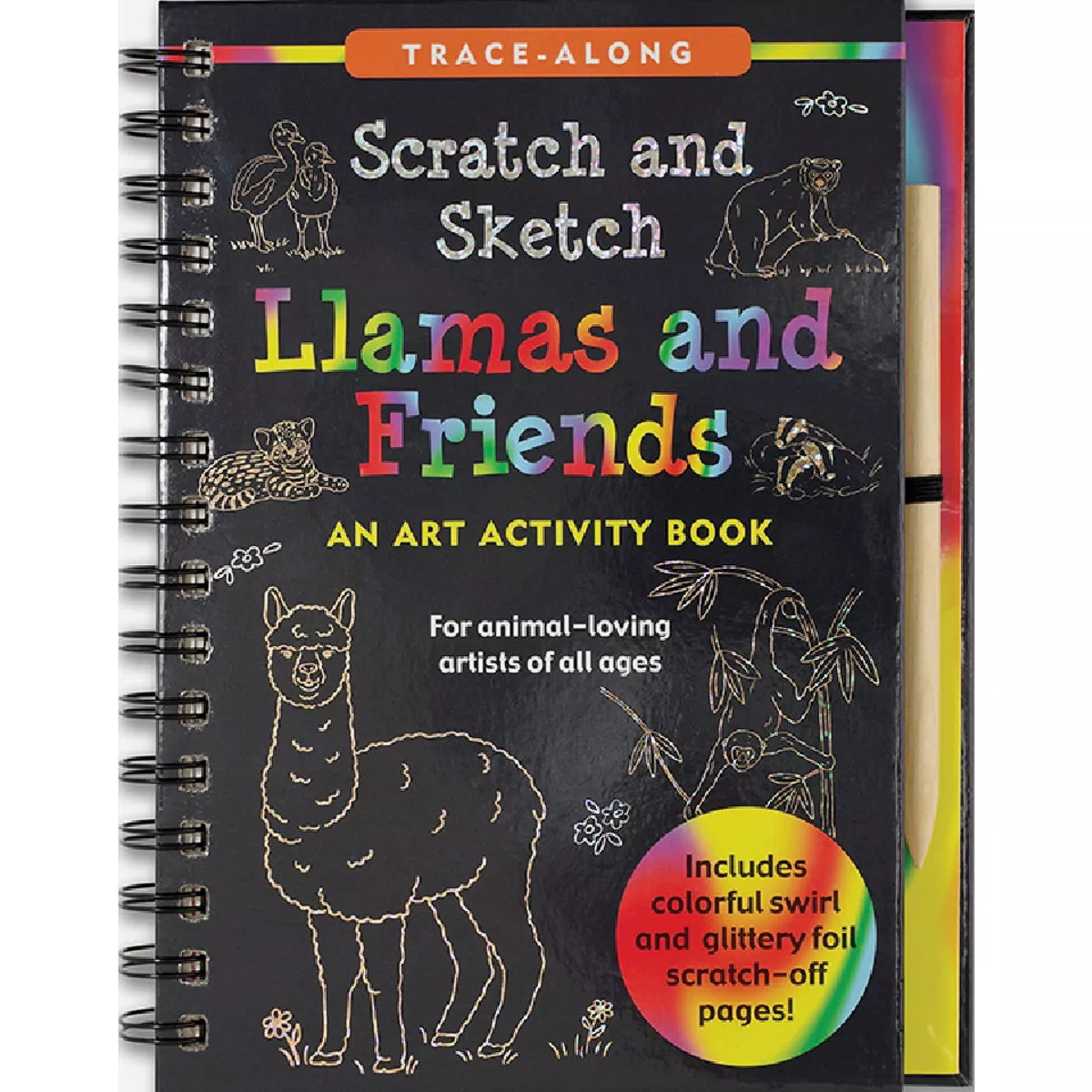 Peter Pauper Llamas and Friends Scratch and Sketch Activity Book