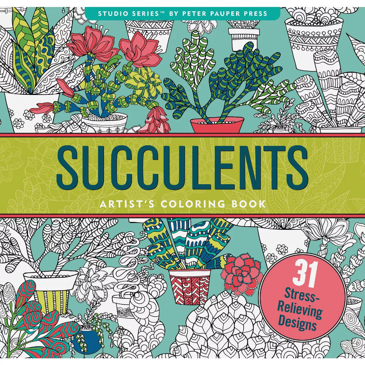 Peter Pauper Succulents Artist's Coloring Book