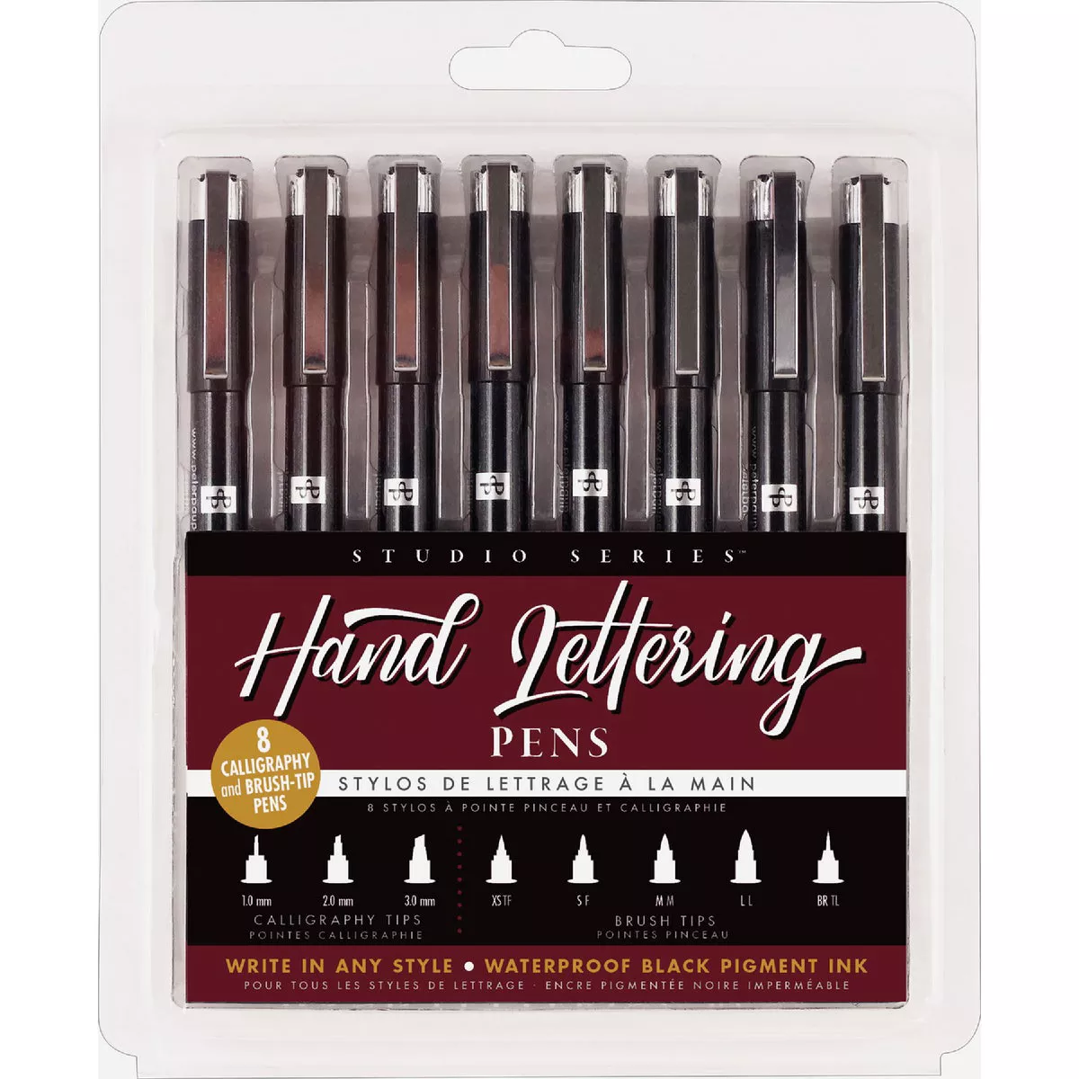 Peter Pauper Studio Series Hand Lettering Pens (8-Piece)