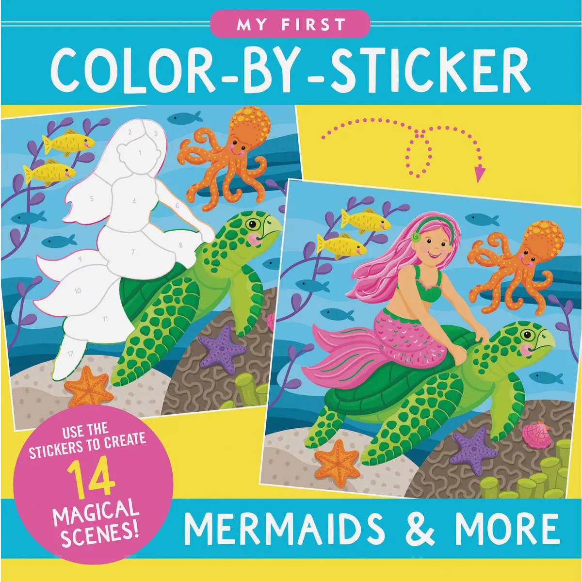 Peter Pauper My First Color-by-Sticker Book, Mermaids & More