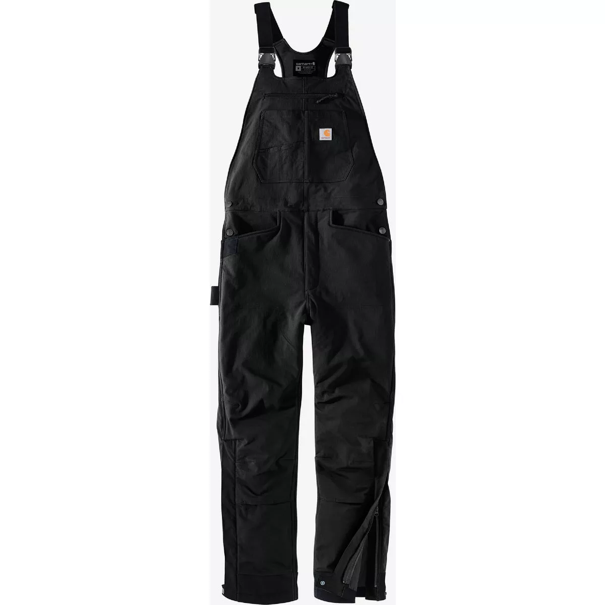 Carhartt Super Dux Men's Large Tall Black Insulated Bib Overalls, Relaxed Fit