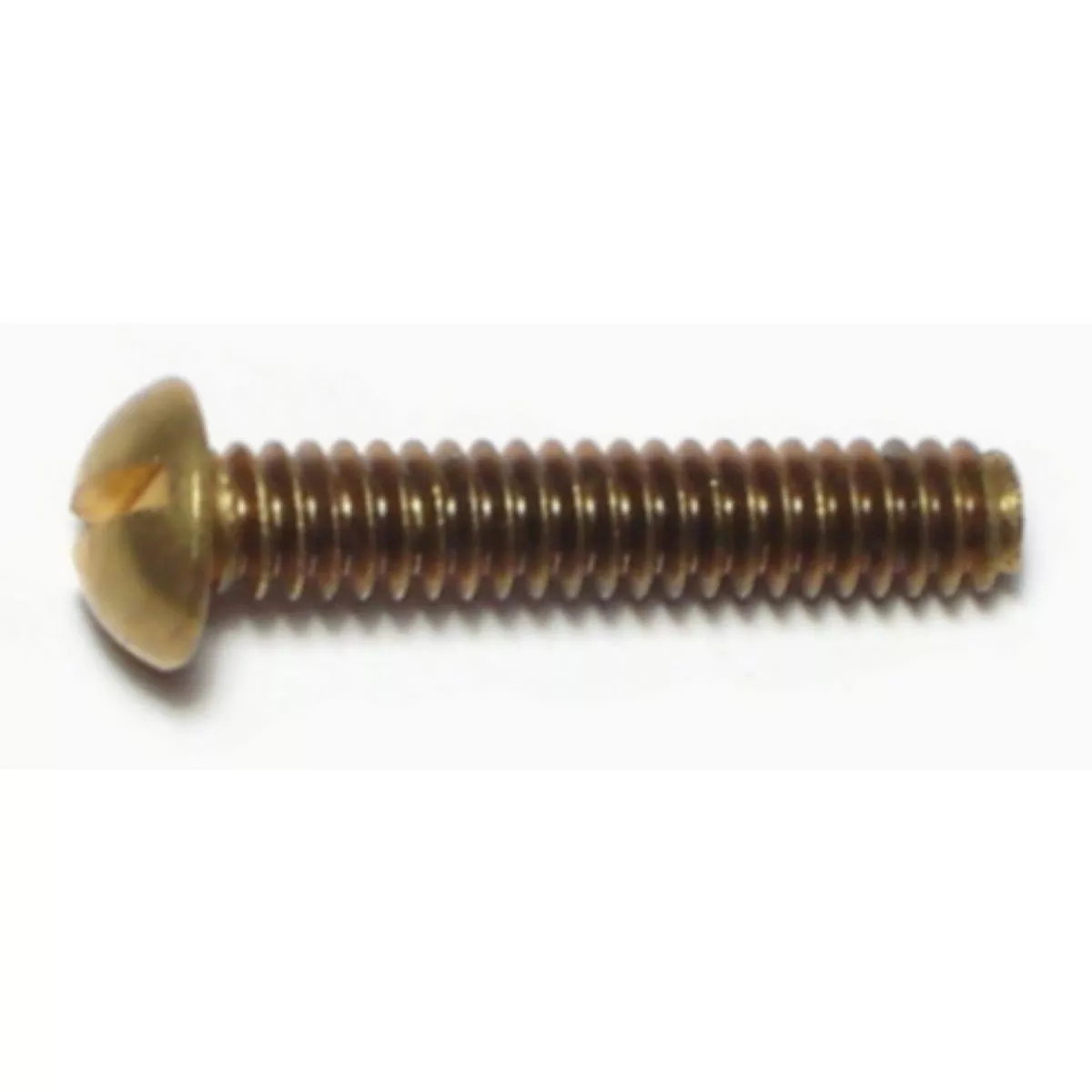 Midwest Fastener #10-24 x 1 In. Brass Coarse Thread Slotted Round Head Machine Screws (20 Ct.)-